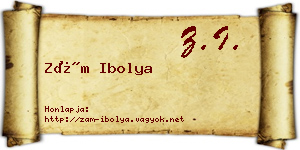Zám Ibolya névjegykártya