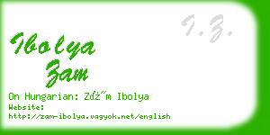 ibolya zam business card